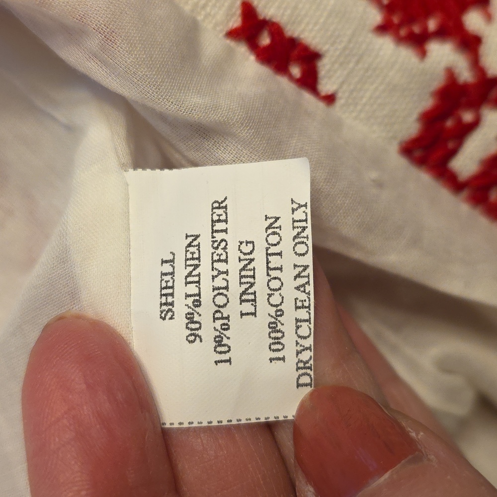 Tree Embroidered Fitted Linen Jacket - Picture 13 of 16